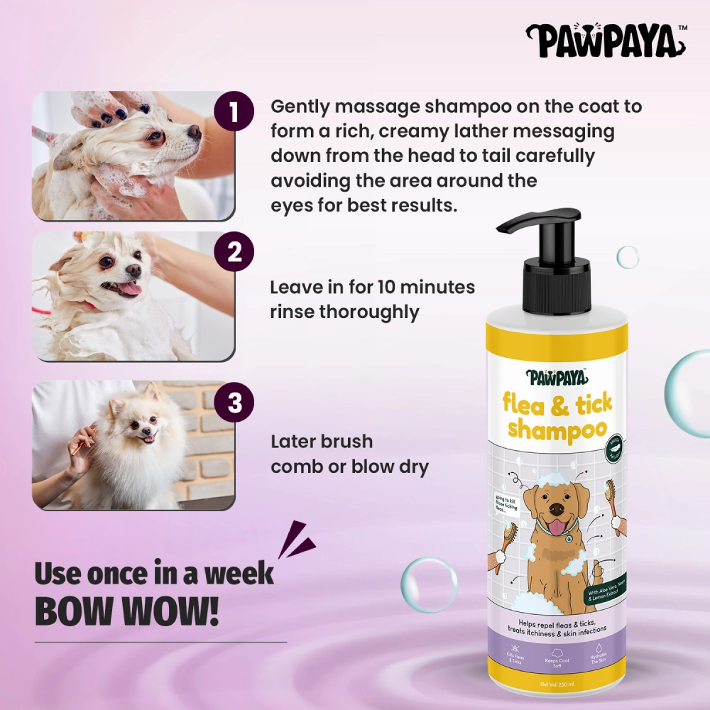Pawpaya Flea & Tick Shampoo for Dogs
