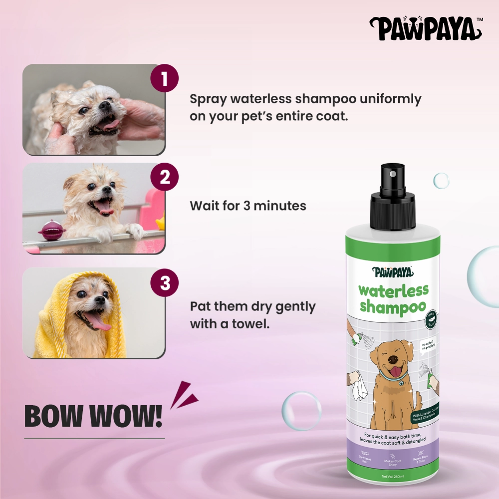 Pawpaya Waterless Shampoo for Dogs