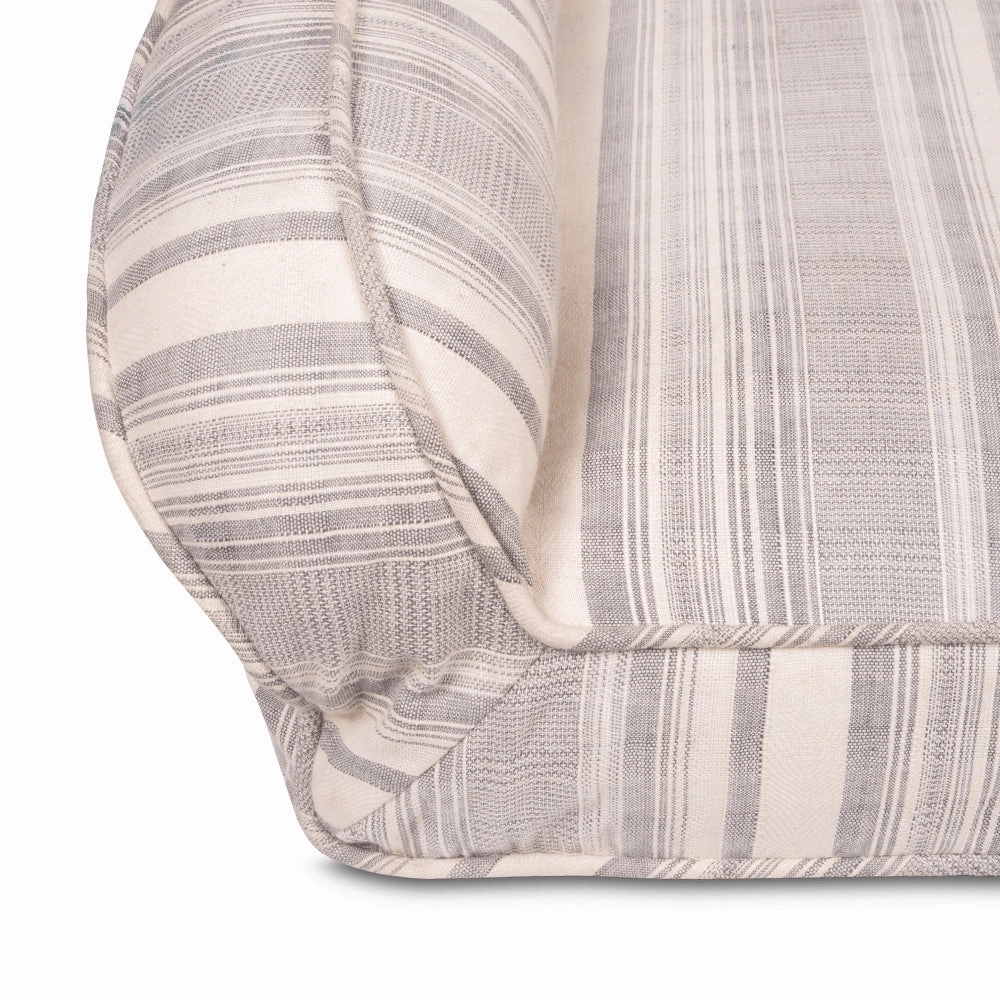 Pawpourri Vintage Sofa Striped Bed for Dogs and Cats (Grey)