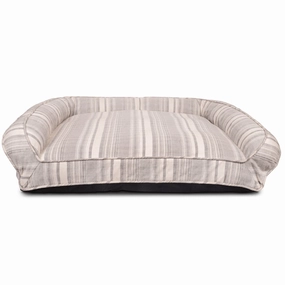 Pawpourri Vintage Sofa Striped Bed for Dogs and Cats (Grey)