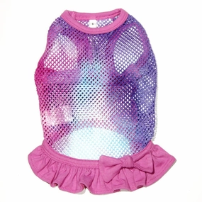 Peace And Love Tie Dyed Fishnet Dog Dress