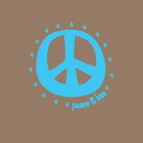 Peace N Love Dog Hoodie Small