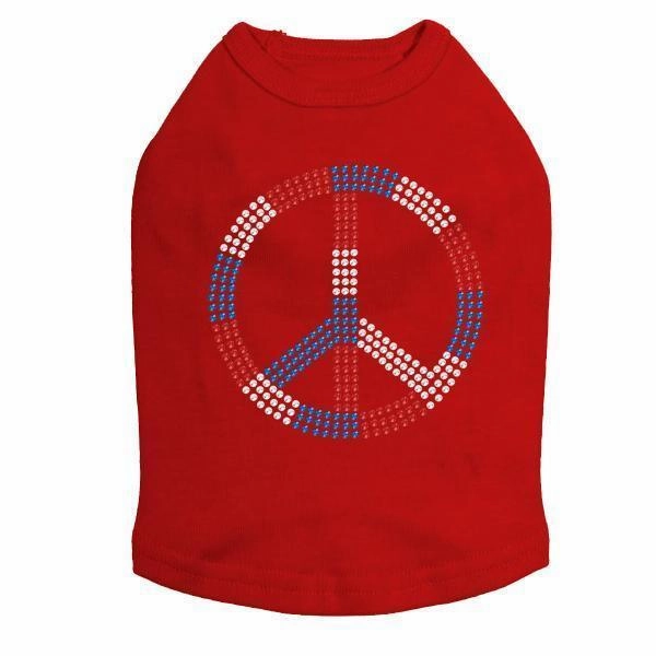 Peace USA Rhinestone Dog Tank