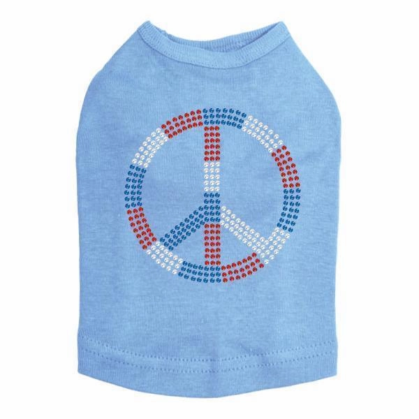 Peace USA Rhinestone Dog Tank