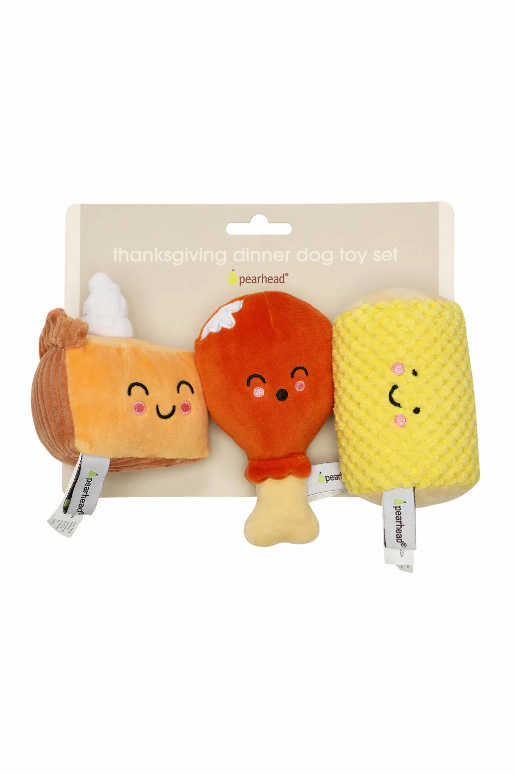 Pearhead Thanksgiving Dinner Dog Toy Set