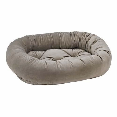 Pebble Microvelvet Donut Dog Bed