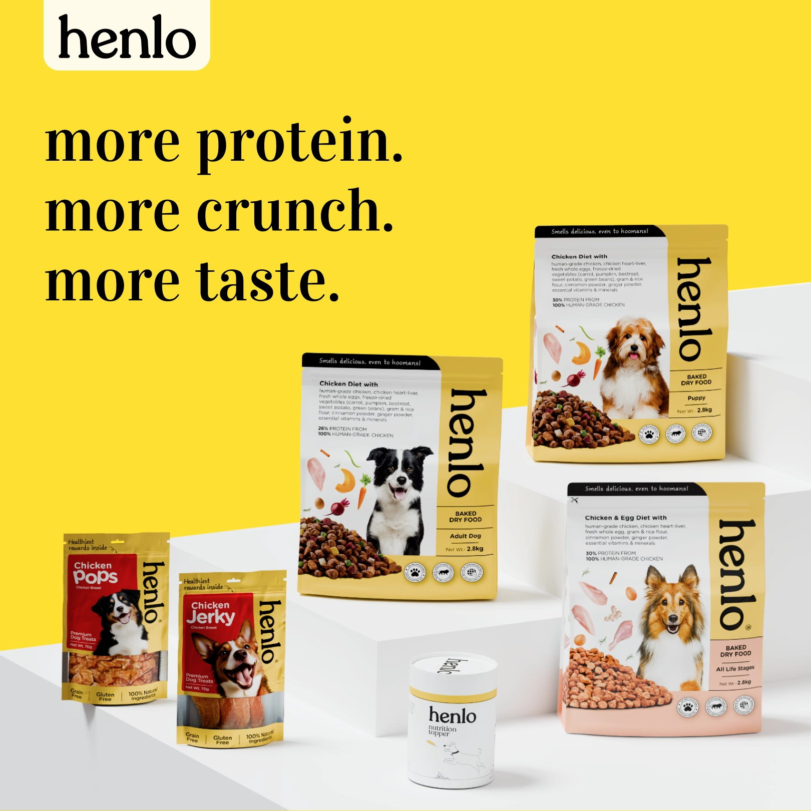 Pedigree Dentastix Oral Care for Adult (Large Breed of 25 kg ) and Henlo Chicken Jerky Dog Treats Combo
