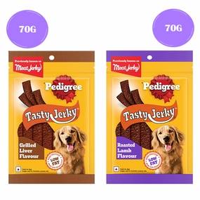 Pedigree Grilled Liver and Roasted Lamb Tasty Jerky Dog Treat Combo