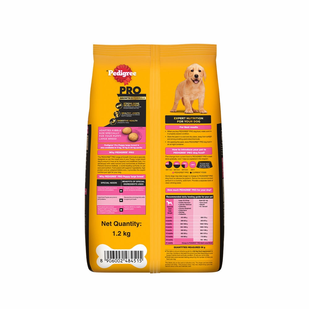 Pedigree PRO Expert Nutrition for Large Breed Puppy (3 to 18 Months) Dog Dry Food