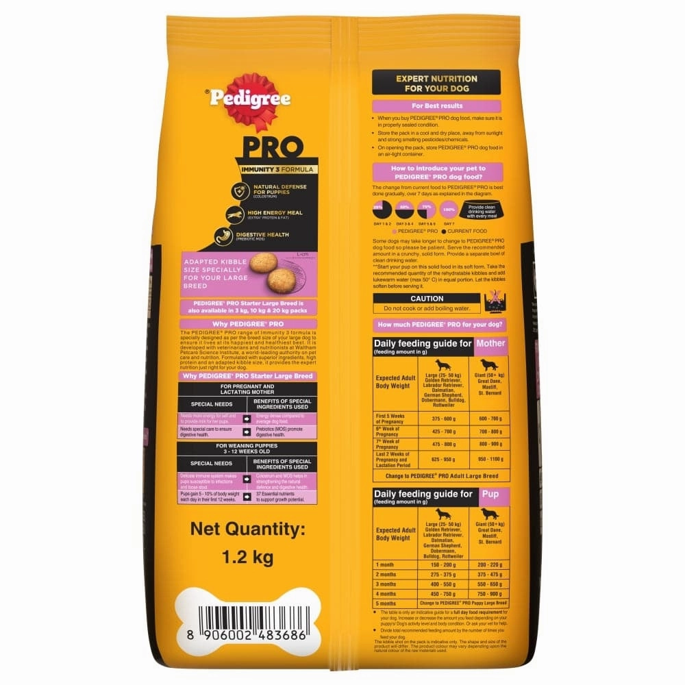 Pedigree PRO Expert Nutrition Lactating/Pregnant Mother & Puppy Starter(3 to 12 Weeks) Large Breed Dog Dry Food