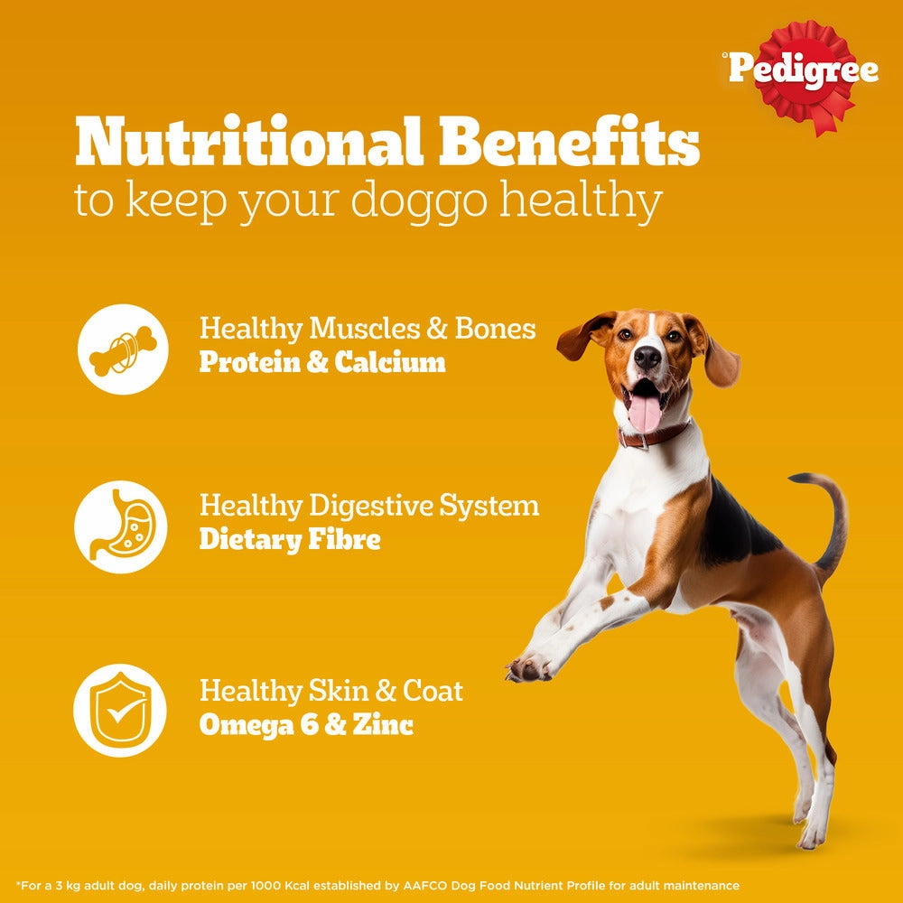Pedigree PRO Large Breed Puppy Dry Food, Pedigree Chicken Liver Gravy Adult Dog Wet Food Combo
