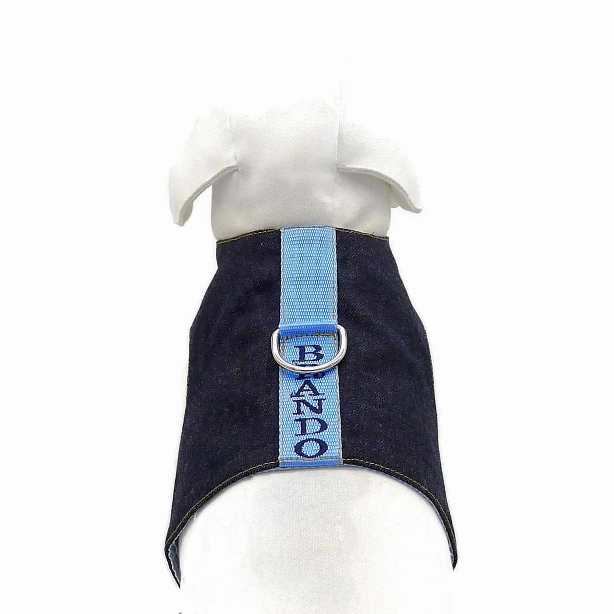 Personalized Denim Dog Harness Vest