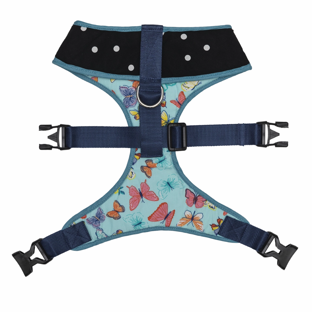 Pet And Parents Butterfly and Polka Reversible Harness for Dogs