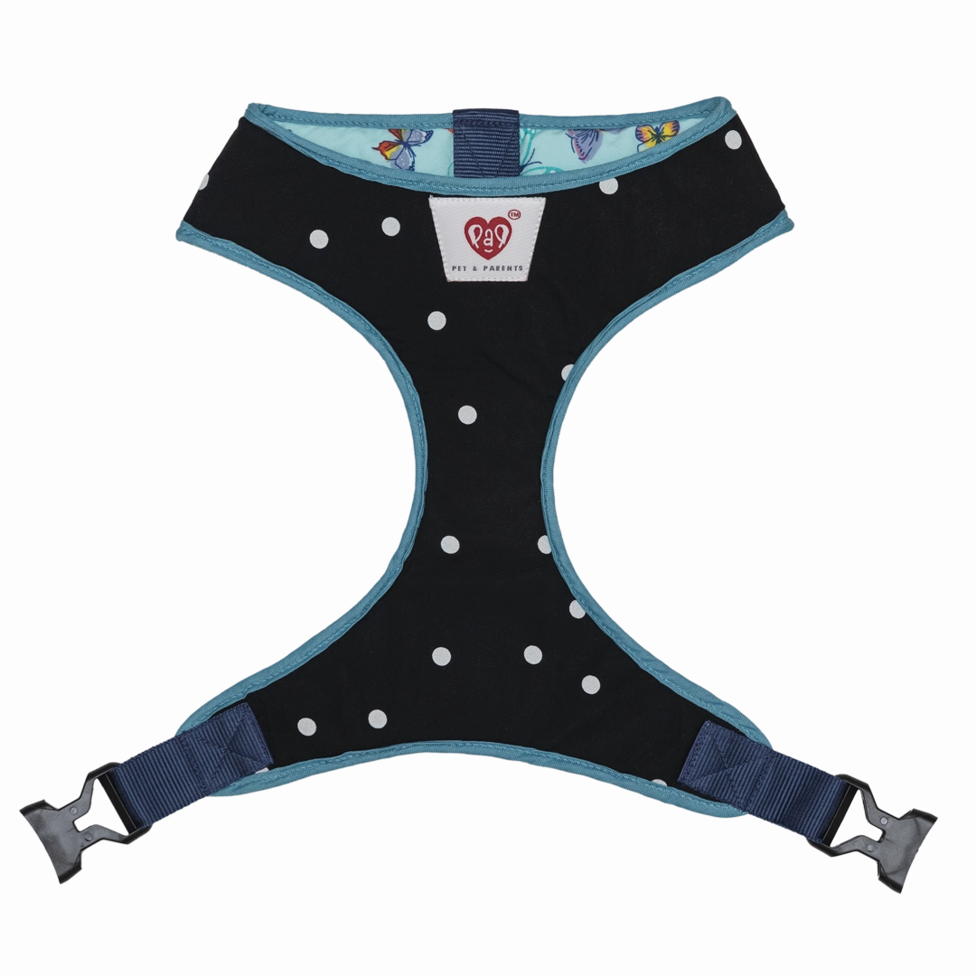 Pet And Parents Butterfly and Polka Reversible Harness for Dogs