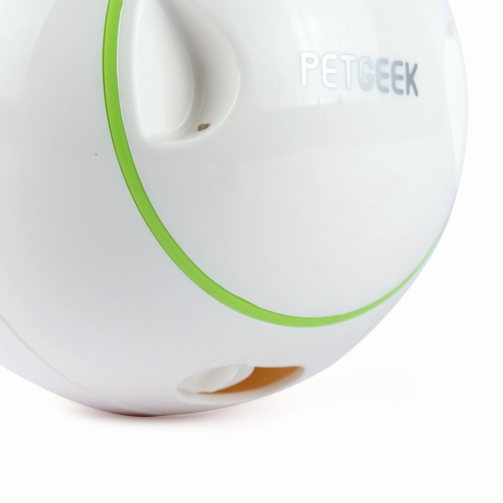 Pet Geek Foodie Orb Rolling Ball Treat Toy for Dogs | For Medium Chewers (White)