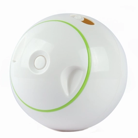 Pet Geek Foodie Orb Rolling Ball Treat Toy for Dogs | For Medium Chewers (White)