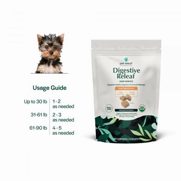 Pet Releaf Digestive Releaf Edibites Sweet Potato Pie Flavor for Small Dogs