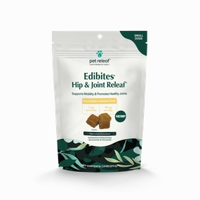 Pet Releaf Hip & Joint Releaf Edibites Peanut Butter & Banana Flavor for Small Dogs