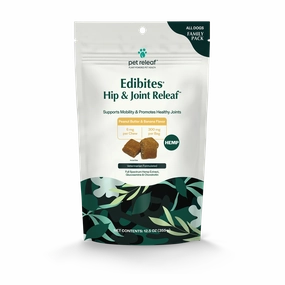 Pet Releaf Hip & Joint Releaf Family Size Edibites Peanut Butter & Banana Flavor for Dogs