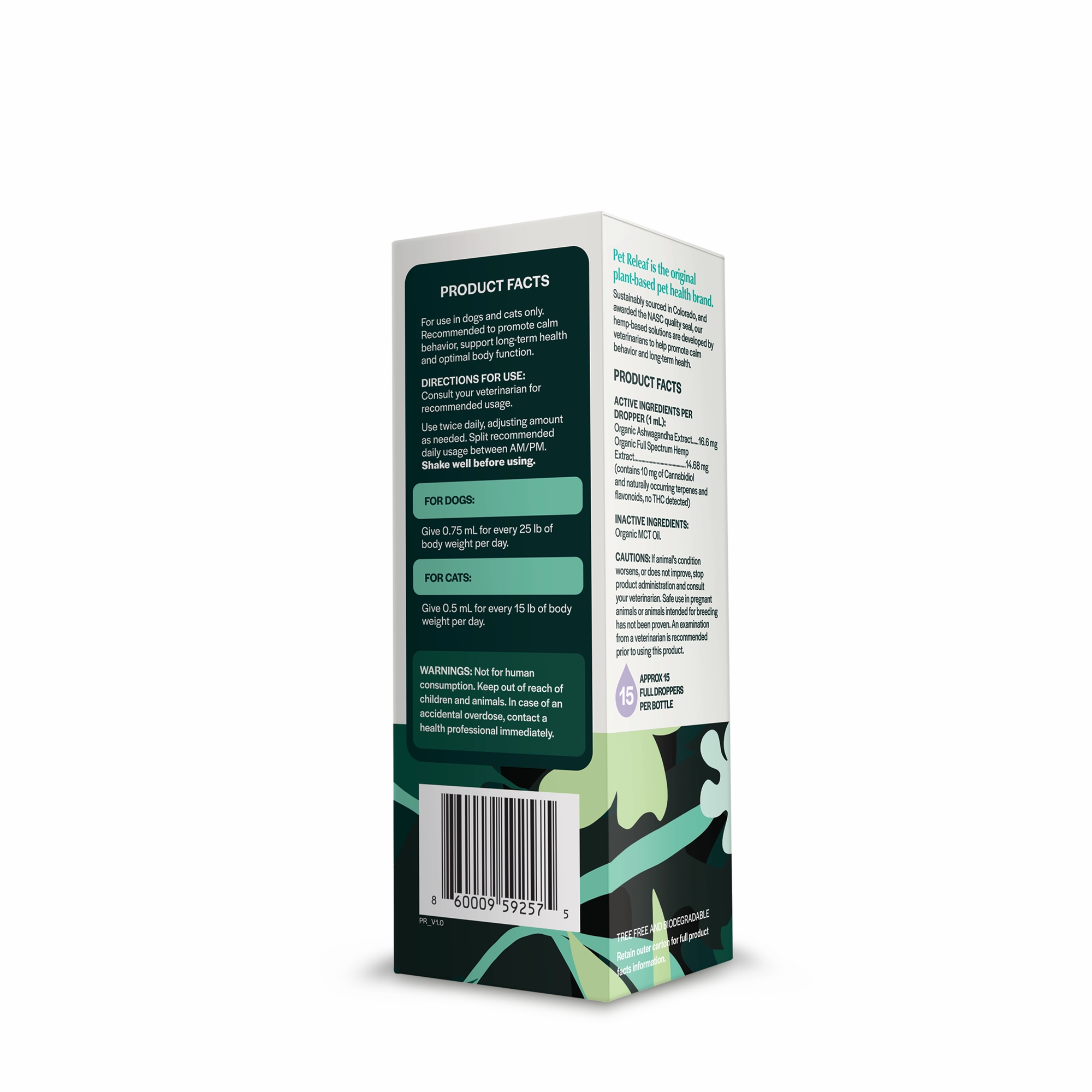 Pet Releaf Stress Releaf Mini Hemp Oil for Dogs and Cats