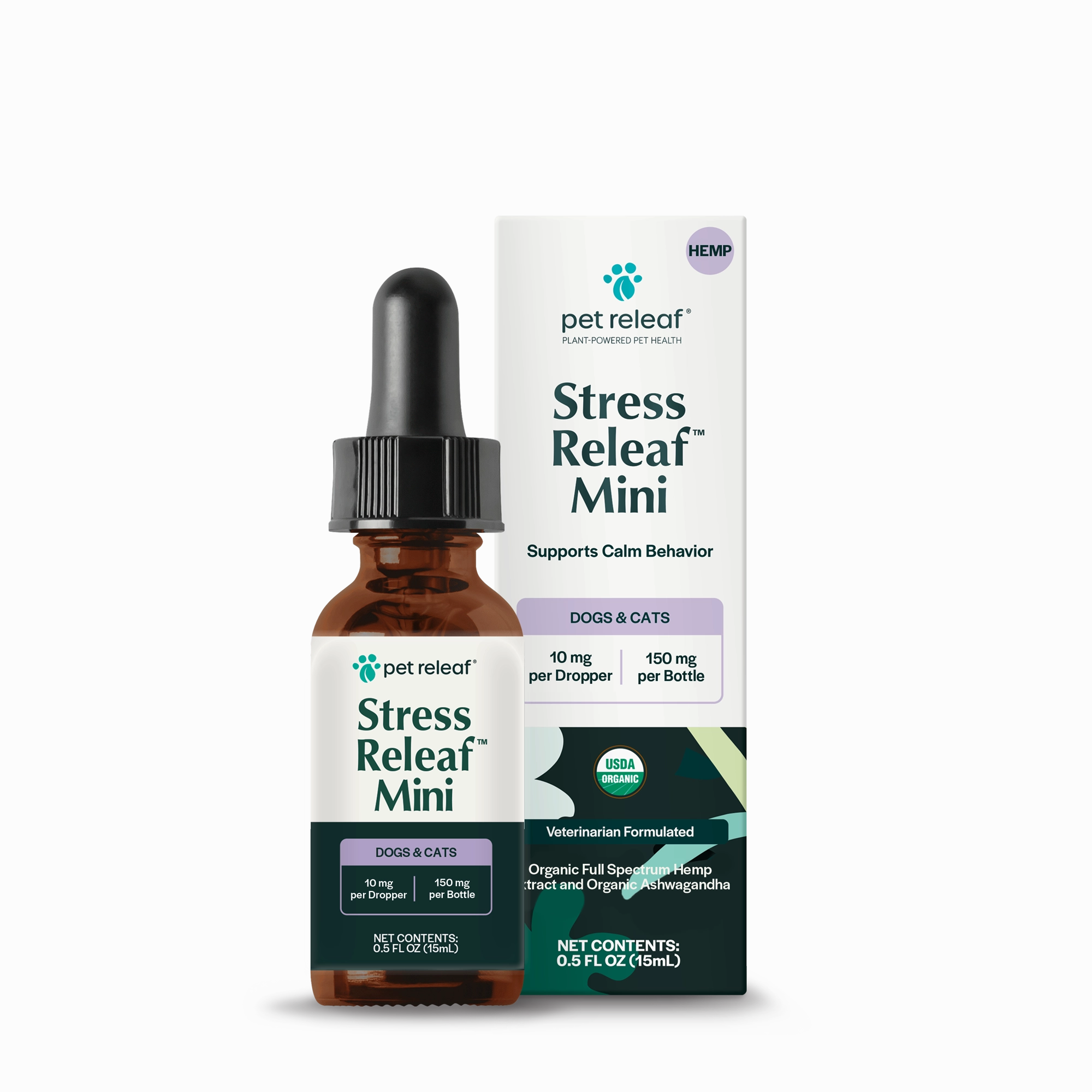 Pet Releaf Stress Releaf Mini Hemp Oil for Dogs and Cats