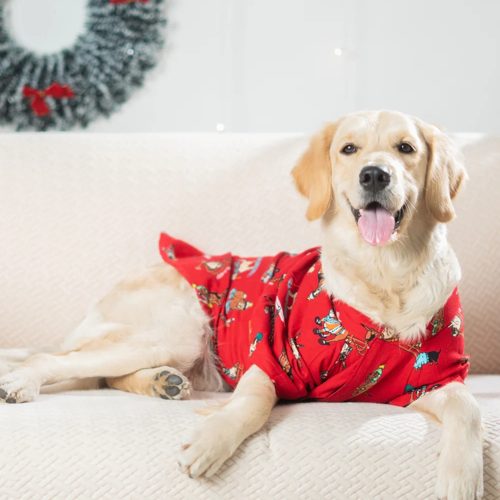 Pet Set Go Dashing through the Snow Shirt for Dogs (Red)