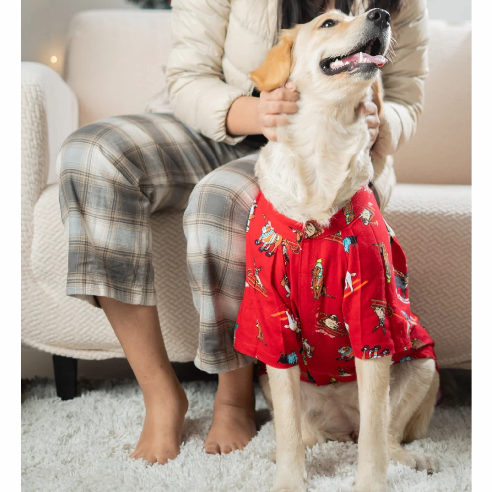 Pet Set Go Dashing through the Snow Shirt for Dogs (Red)