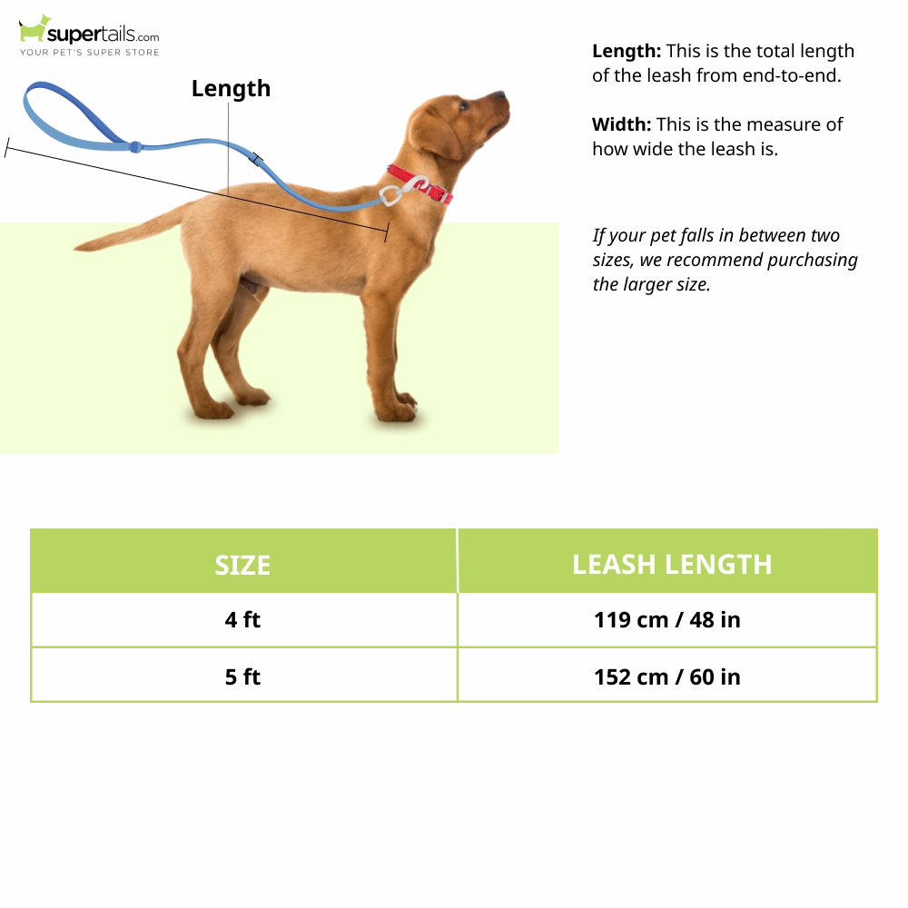 Pet Vogue Shock Proof Hands-Free Dog Leash for Medium and Large Dogs (5ft)