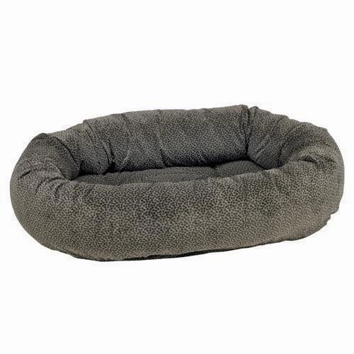 Pewter Bones Microvelvet Donut Dog Bed