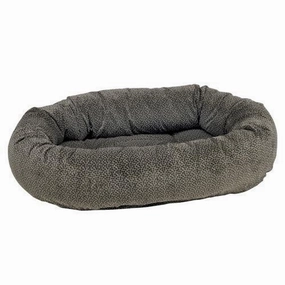 Pewter Bones Microvelvet Donut Dog Bed