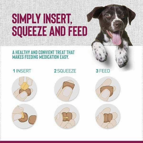 Pill Buddy Naturals Pill Hiding Treat for Dogs; Peanut Butter & Banana Recipe