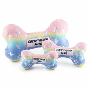 Pink Ombre Chewy Vuiton Bone Dog Toy