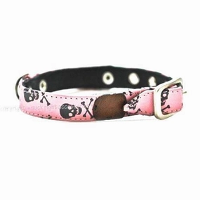 Pink Skull Dog Collar 11.8"