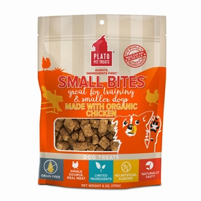 PLATO PET TREATS Small Bites with Organic Chicken Treats for Dogs