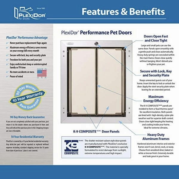 PlexiDor Door Mount Performance Pet Doors