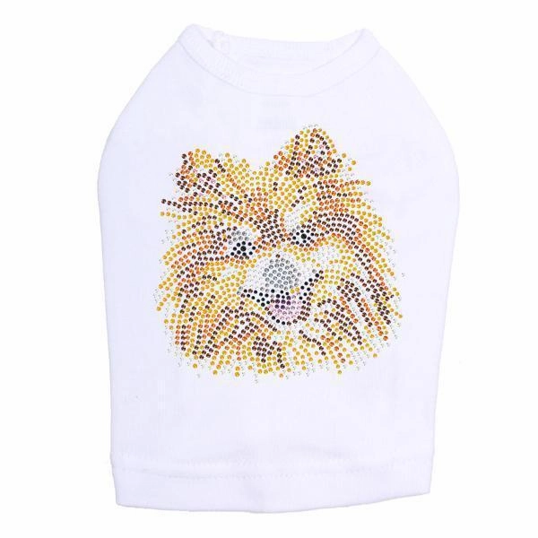 Pomeranian Rhinestone Dog Tank