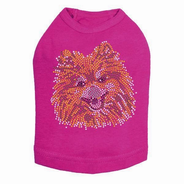 Pomeranian Rhinestone Dog Tank