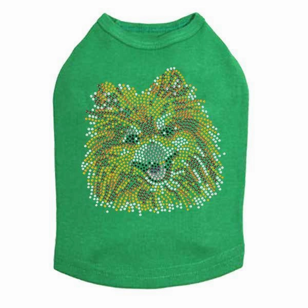 Pomeranian Rhinestone Dog Tank