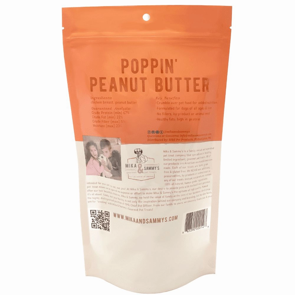 Poppin Peanut Butter Jerky Dog Treats
