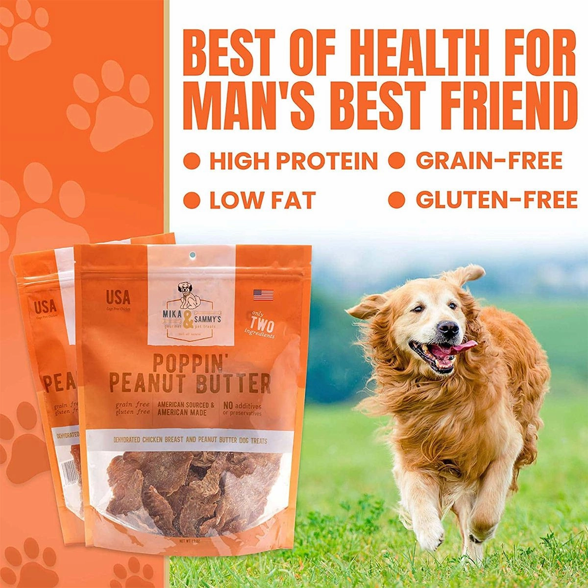 Poppin Peanut Butter Jerky Dog Treats