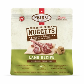Primal Freeze Dried Nuggets Grain Free Lamb Formula Dog Food