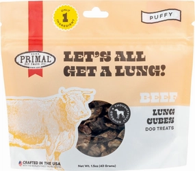 Primal Let's All Get A Lung Beef Recipe Treats for Dogs