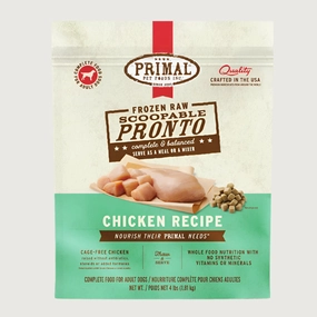 PRIMAL Pronto Frozen Raw Scoopable Chicken Recipe for Dogs
