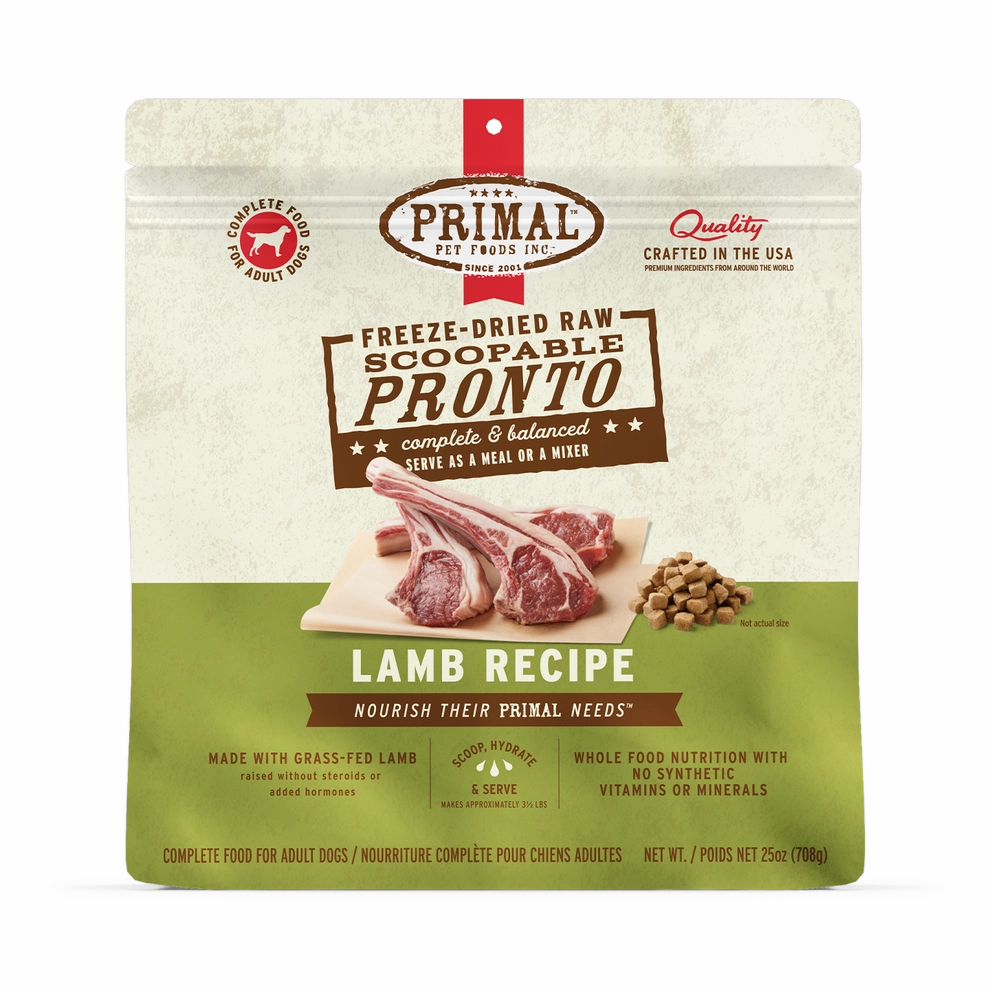 Primal Pronto Lamb Recipe Freeze-Dried Raw Dog Food