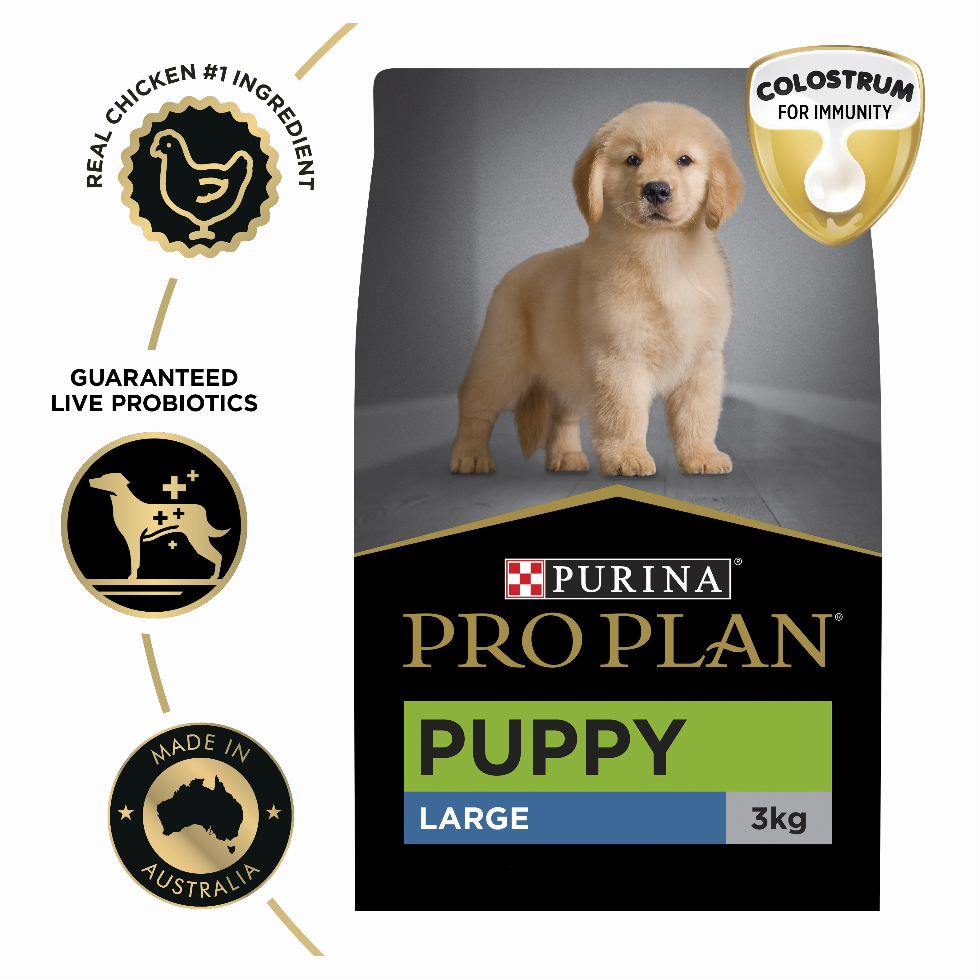 PRO PLAN Puppy Large Breed Chicken Dry Dog Food (3kg)
