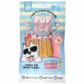 Pup Ice Meat Free Strawberry and Banana Flavoured Rocket Lollies Dog Treat