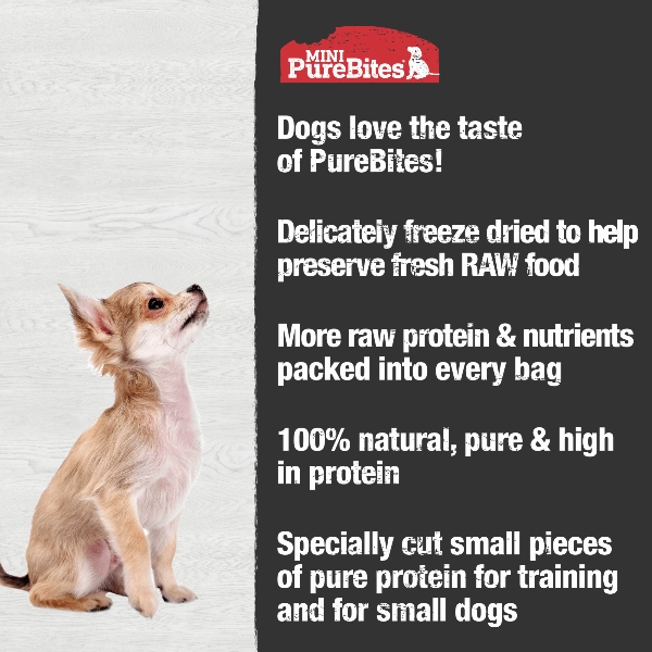 PureBites Freeze Dried Mini Training Chicken Breast Dog Treats, 60g