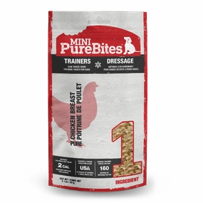 PureBites Freeze Dried Mini Training Chicken Breast Dog Treats, 60g