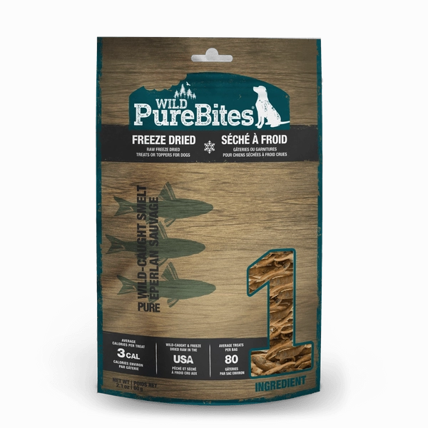 PureBites Wild Freeze Dried Smelt Dog Treats, 60g