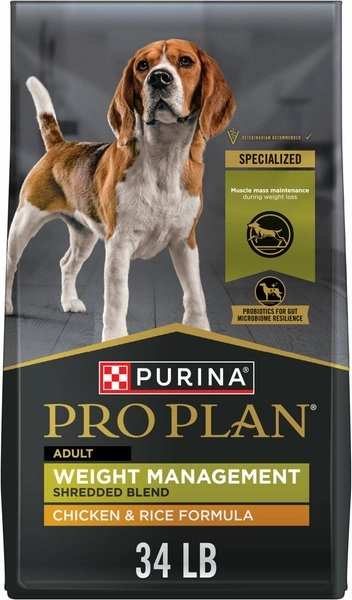 Purina Pro Plan Adult Shredded Blend Weight Management Chicken & Rice Formula Dry Dog Food